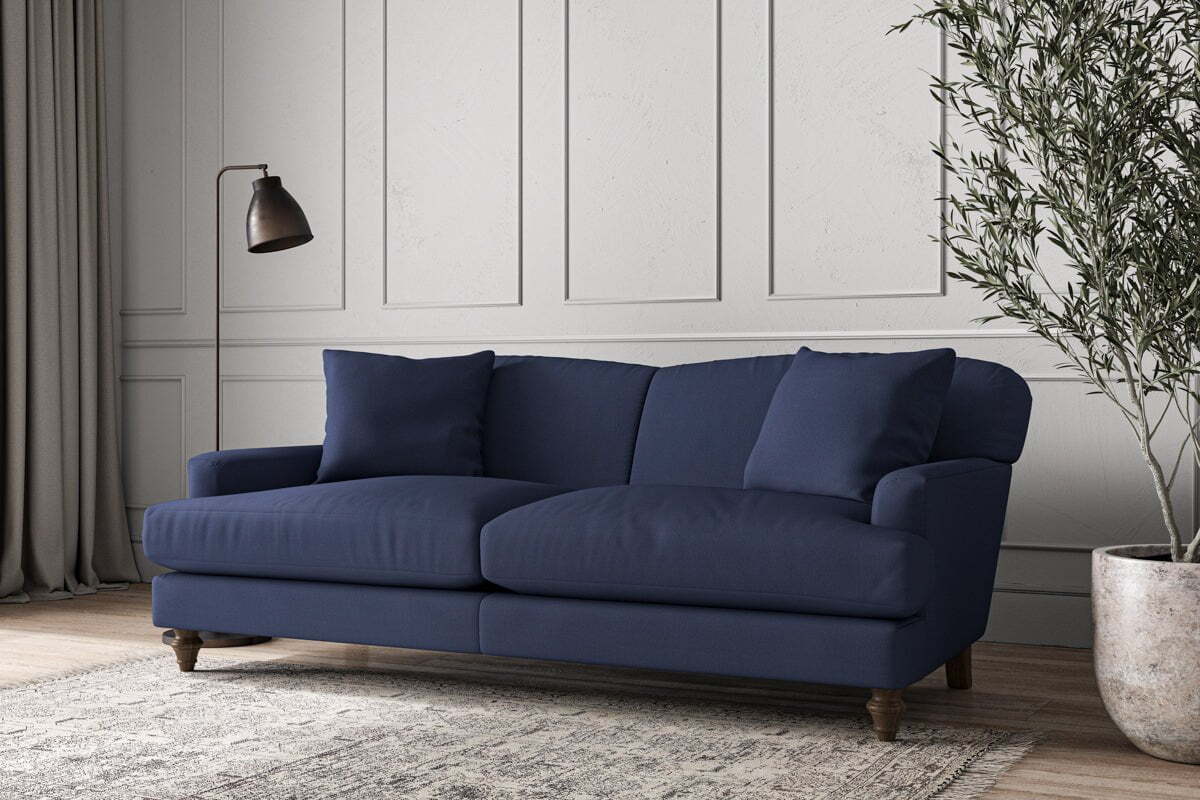 Deni Large Sofa - Recycled Cotton Navy - Image 2