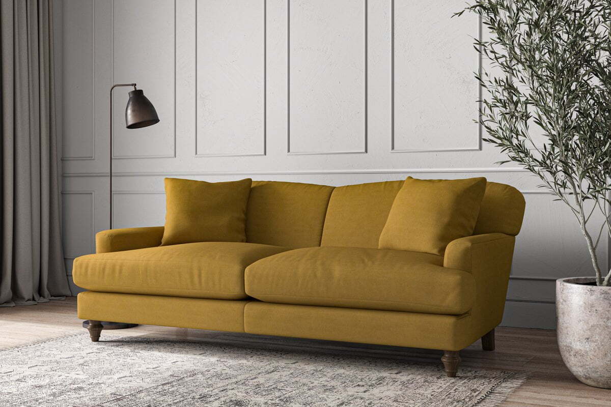 Deni Large Sofa - Recycled Cotton Ochre - Image 2