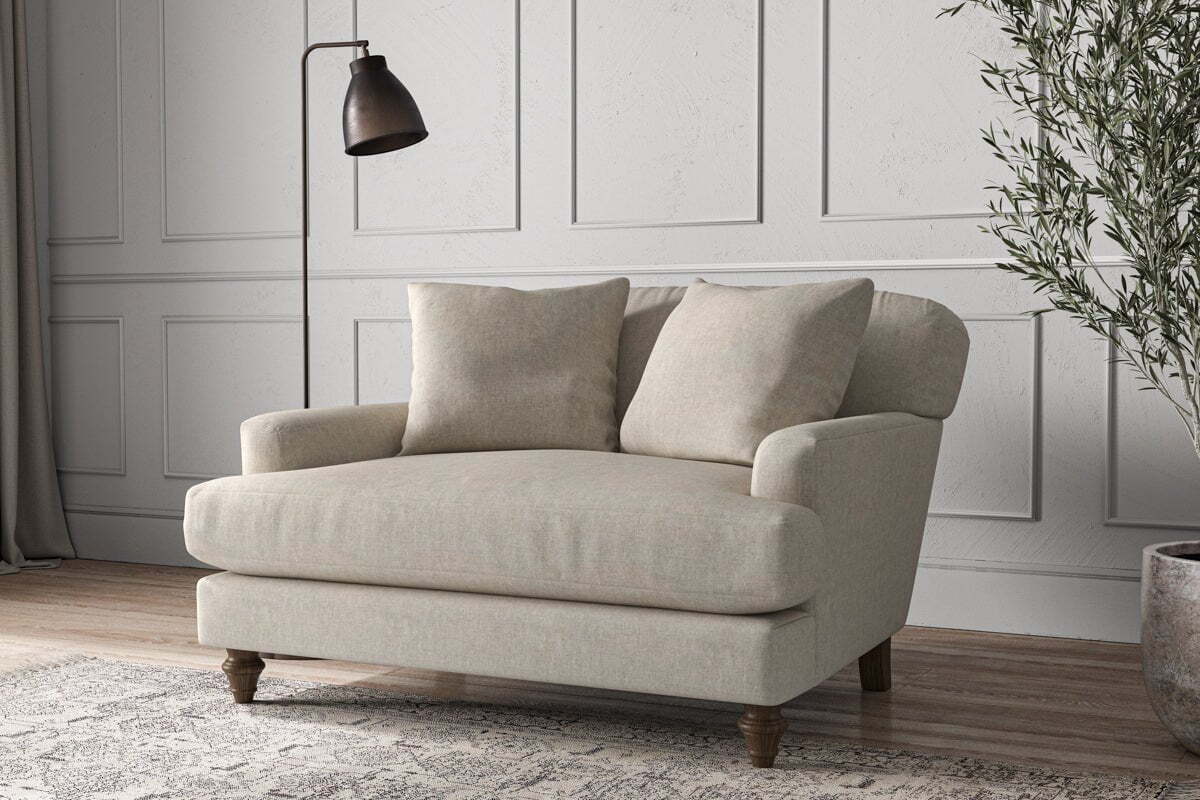 Deni Love Seat - Brera Linen Natural - Image 3