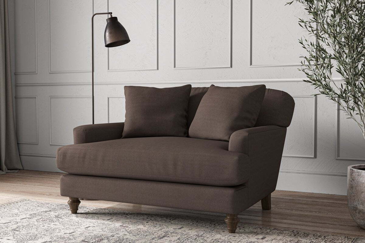 Deni Love Seat - Recycled Cotton Mocha - Image 2