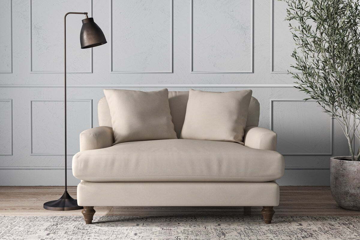 Deni Love Seat - Recycled Cotton Natural