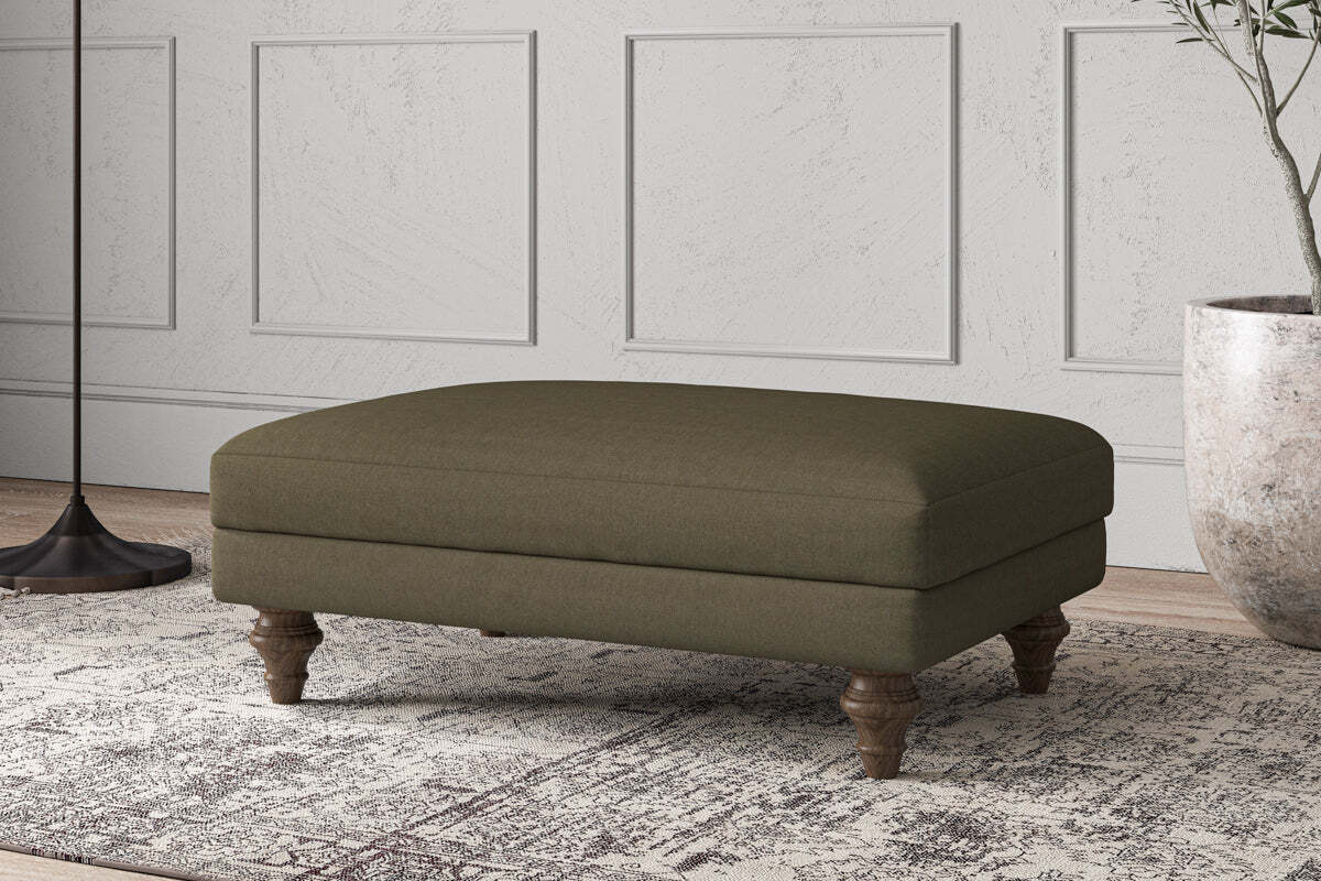 Deni Medium Footstool - Recycled Cotton Fatigue - Image 2