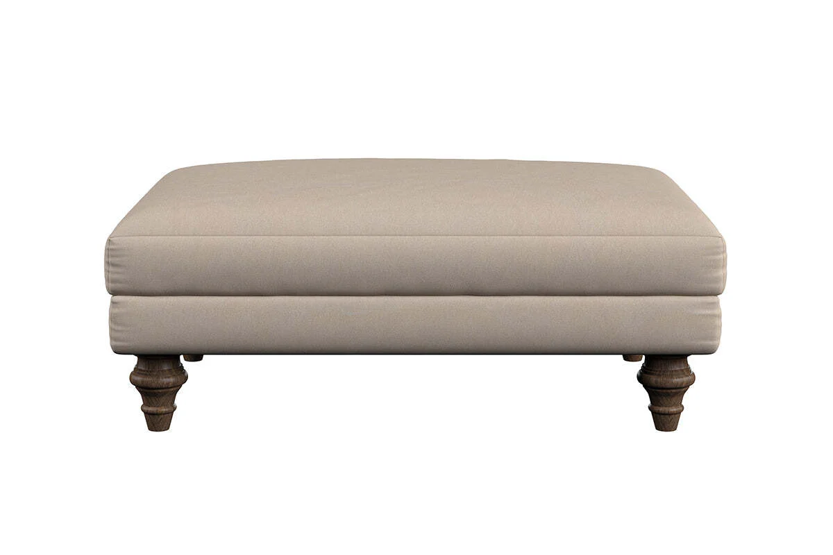 Deni Medium Footstool - Recycled Cotton Mocha - Image 3