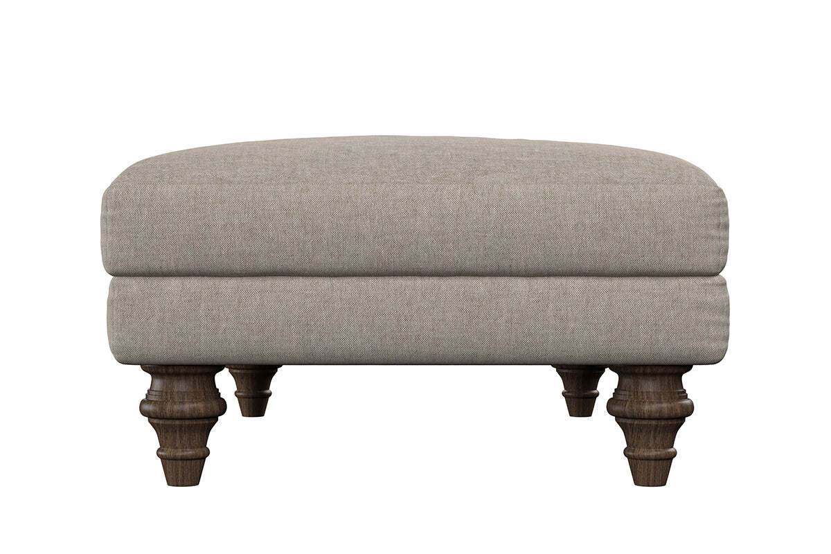 Deni Medium Footstool - Recycled Cotton Mocha - Image 4