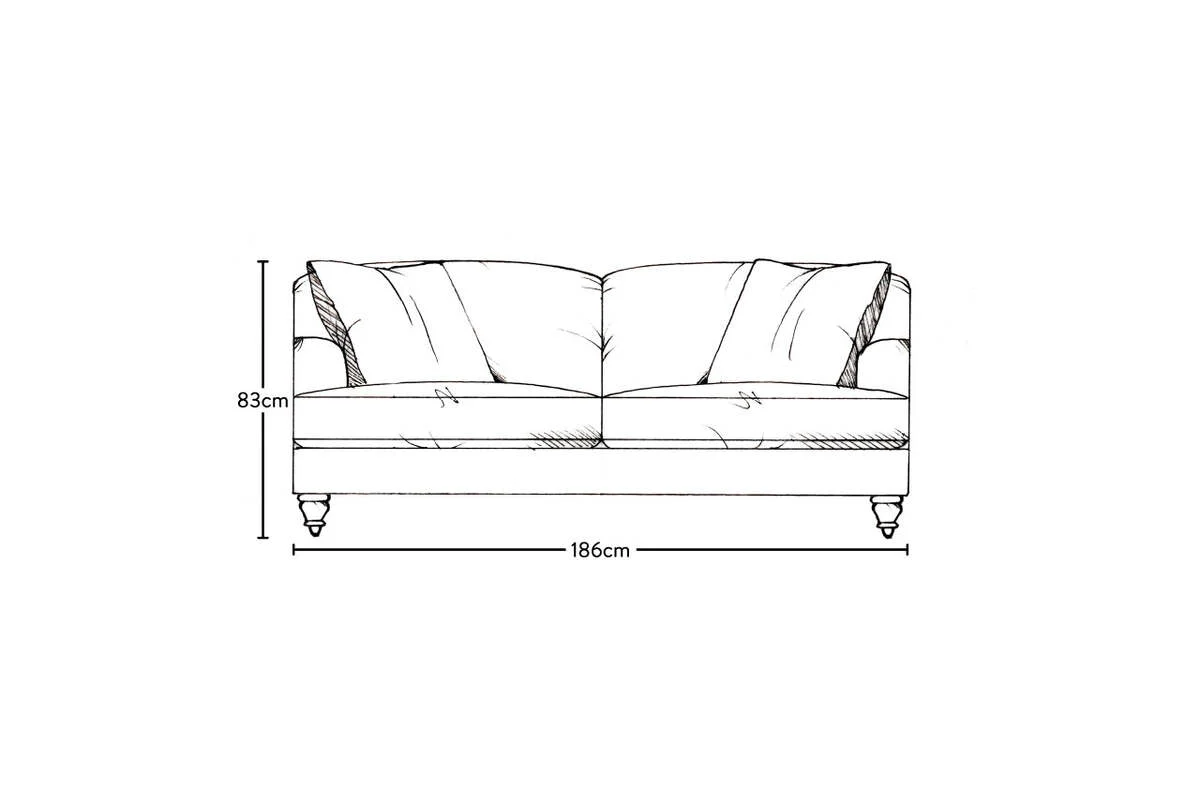Deni Medium Sofa - Recycled Cotton Airforce - Image 6