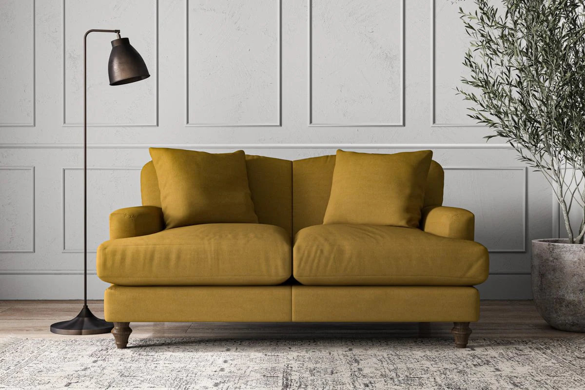Deni Small Sofa - Recycled Cotton Ochre
