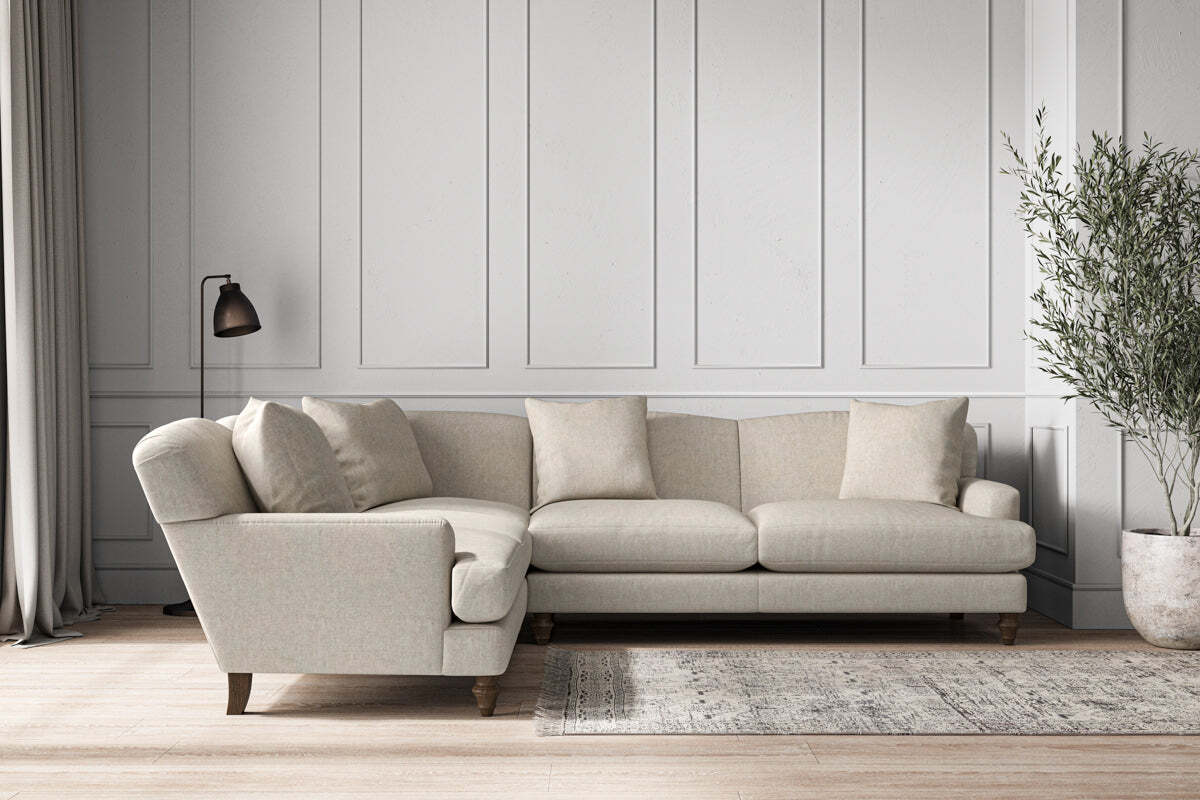 Deni Super Grand Left Hand Corner Sofa - Brera Linen Natural - Image 2