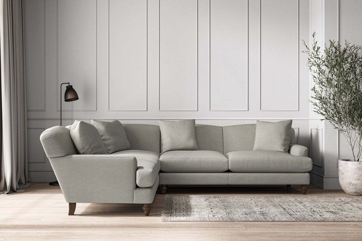 Deni Super Grand Left Hand Corner Sofa - Brera Linen Smoke