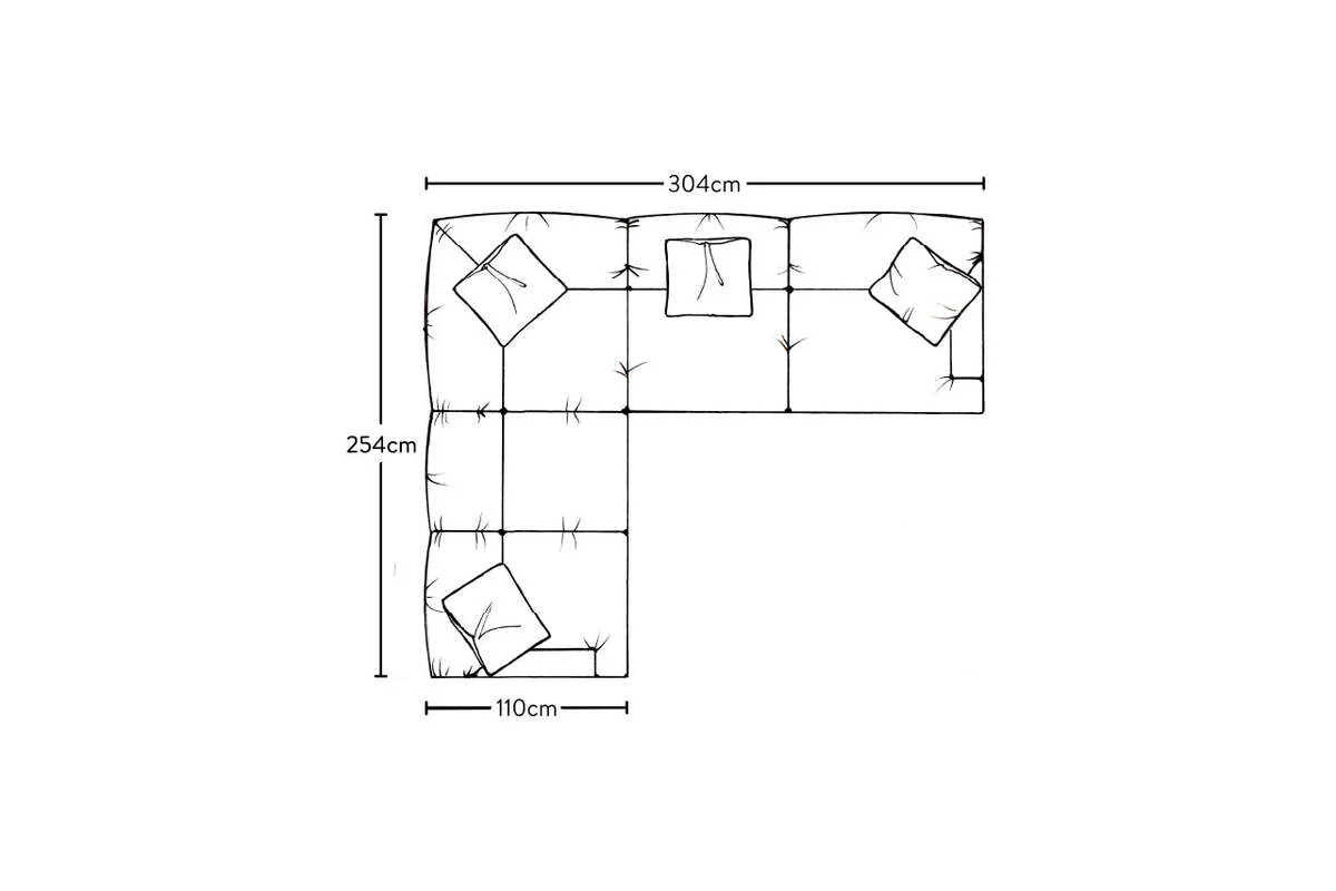 Deni Super Grand Left Hand Corner Sofa - Recycled Cotton Flax - Image 6