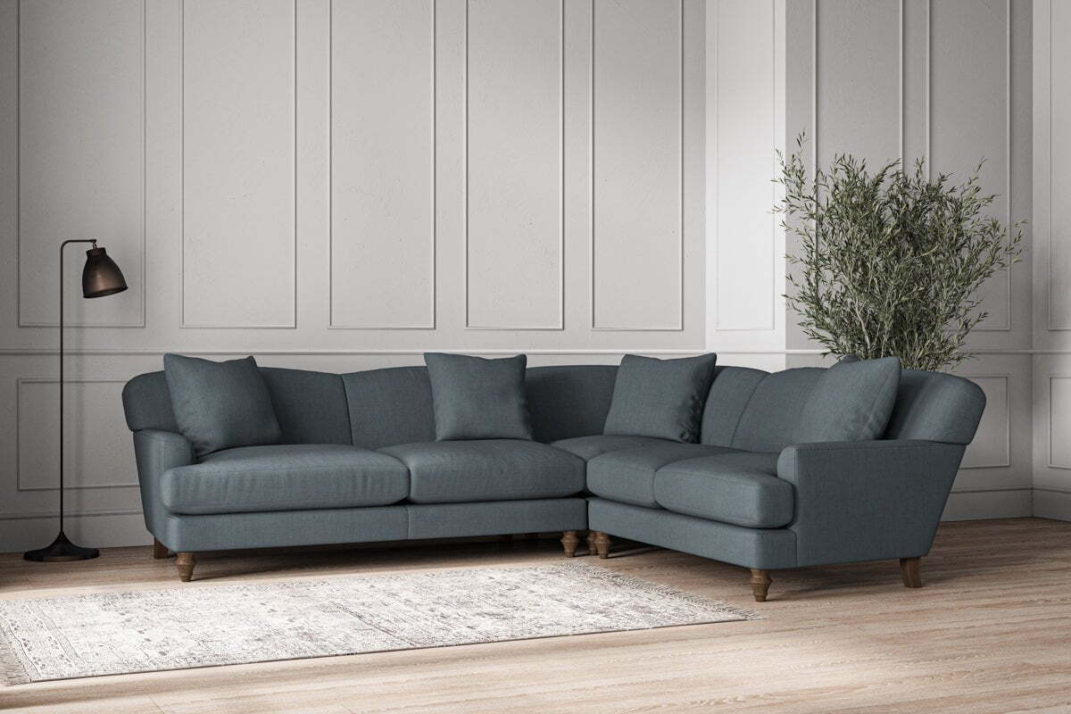 Deni Super Grand Right Hand Corner Sofa - Brera Linen Dusk - Image 2