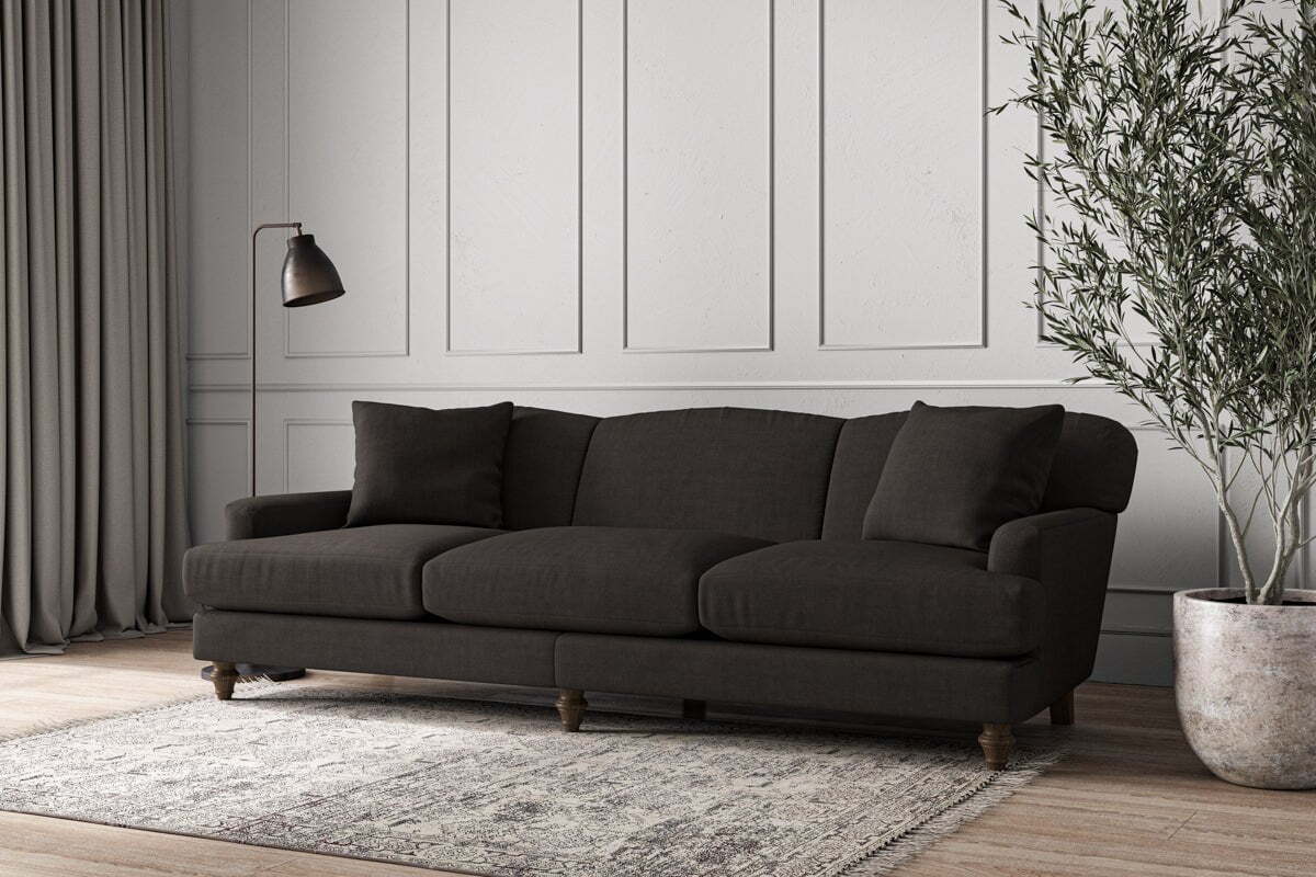 Deni Super Grand Sofa - Brera Linen Espresso - Image 2