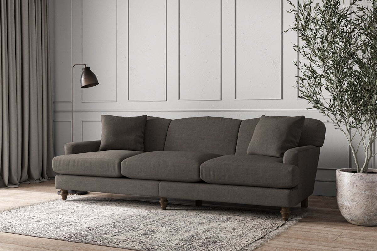 Deni Super Grand Sofa - Brera Linen Granite - Image 2