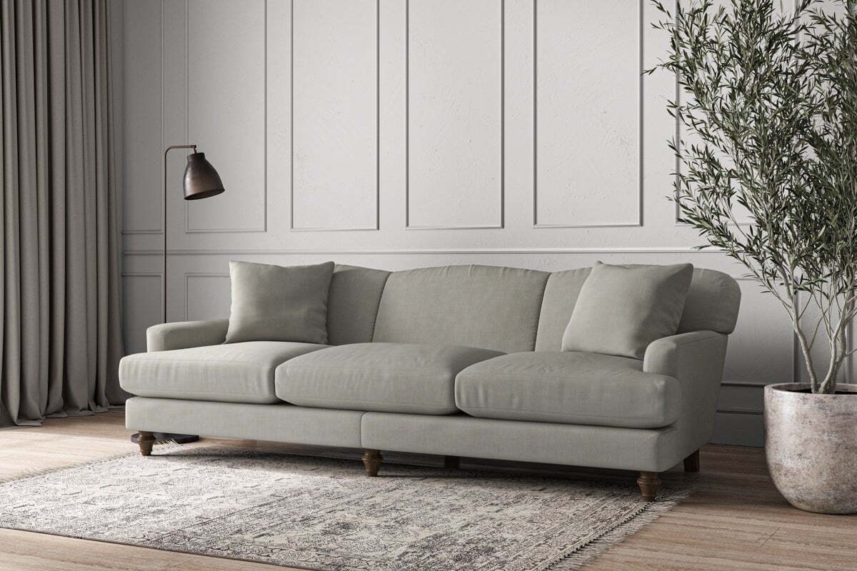 Deni Super Grand Sofa - Brera Linen Smoke - Image 2