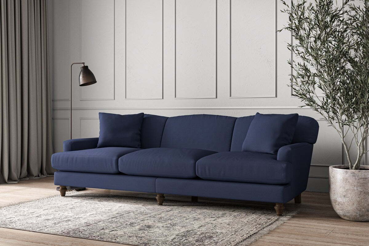 Deni Super Grand Sofa - Recycled Cotton Navy - Image 2