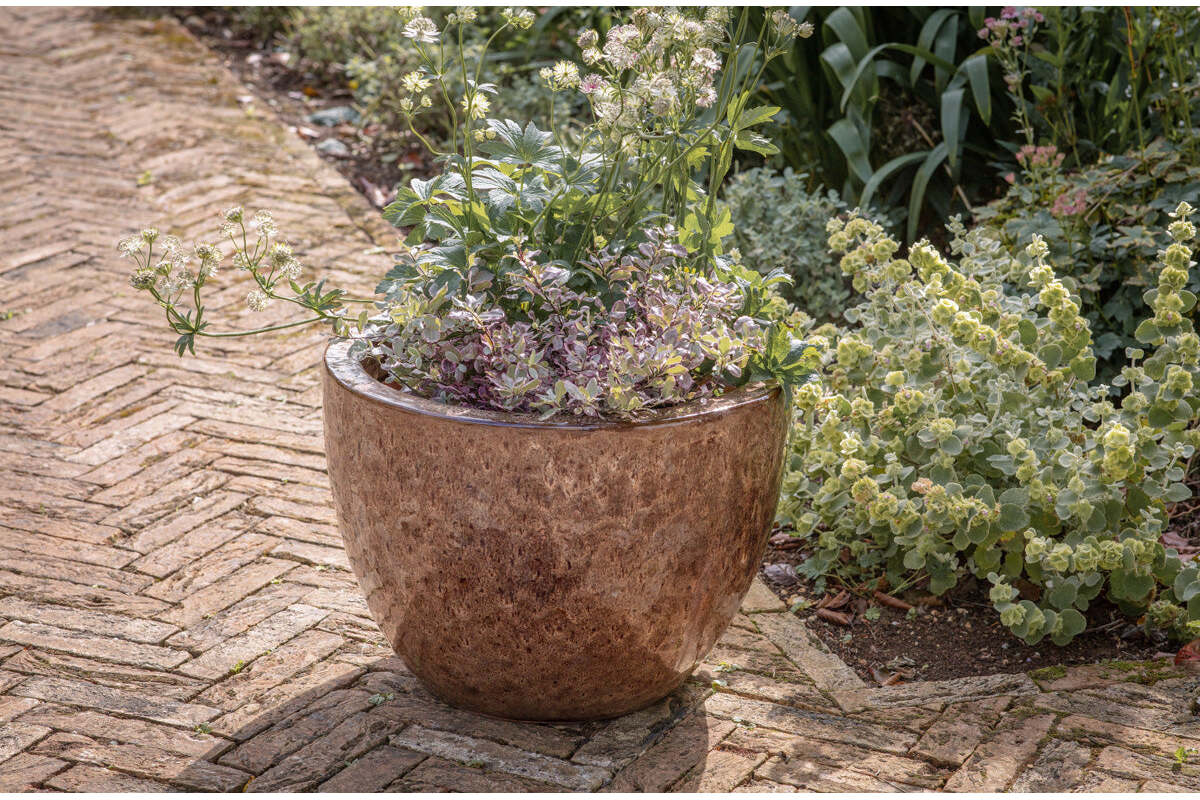 Dunai Terracotta Planter - Brown - Image 4