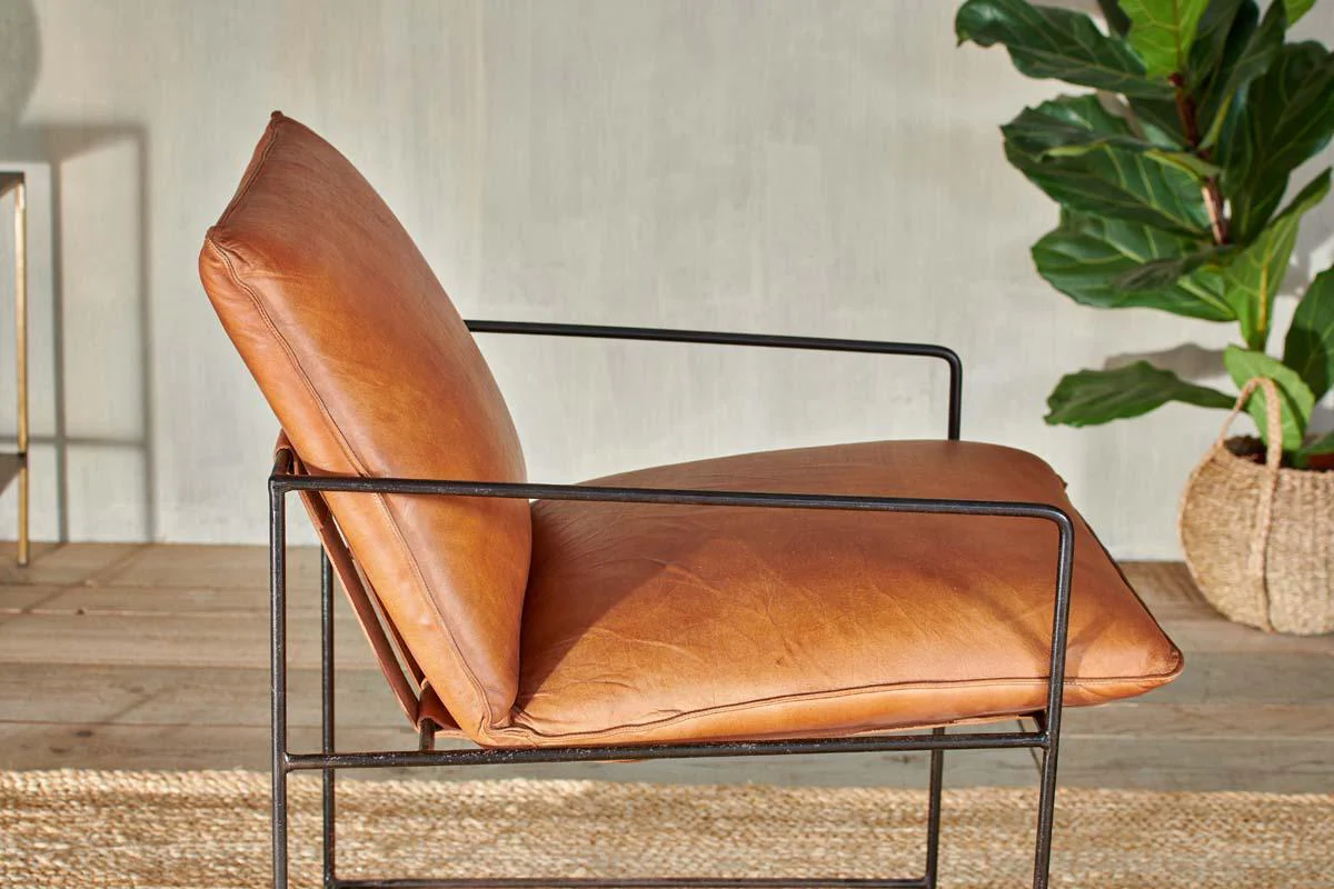 Durium Leather Lounger - Aged Tan - Image 6