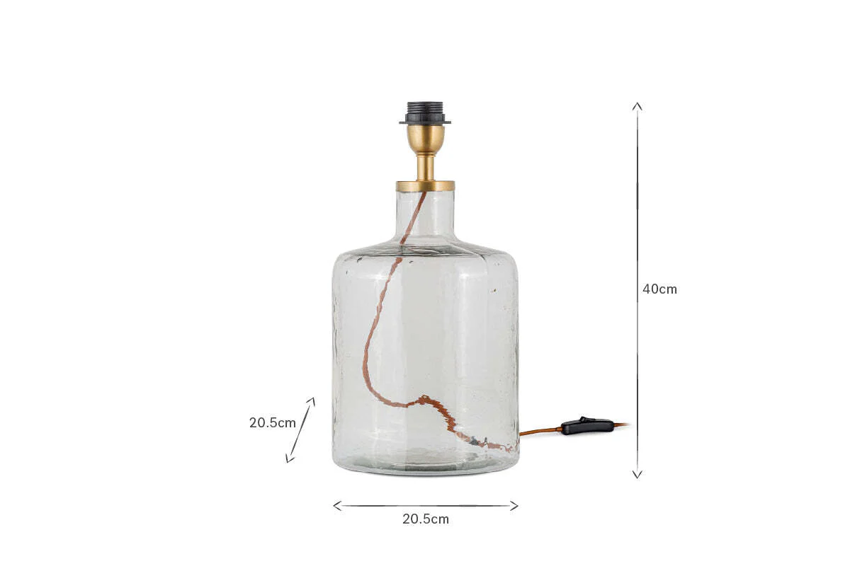 Edina Recycled Glass Table Lamp - Clear - Small - Image 5