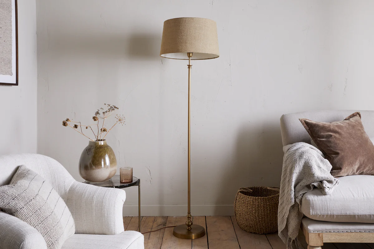 Ehadi Antique Floor Lamp - Antique Brass - Image 2
