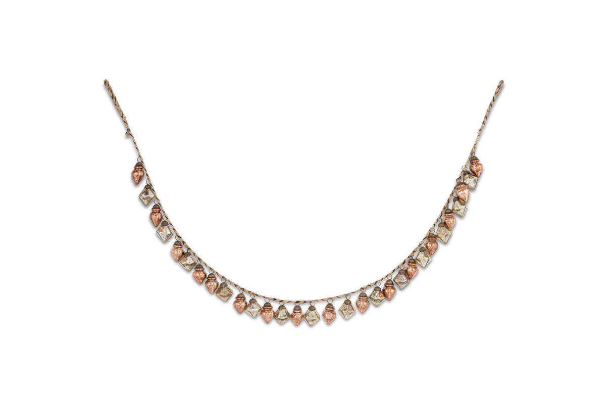 Ekiti Bauble Garland - Antique Gold & Rust - Image 5