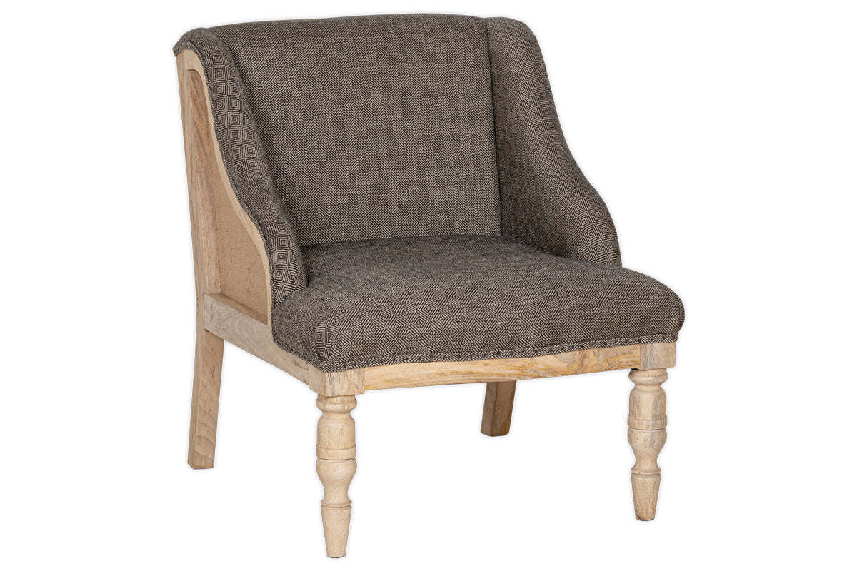 Elbu Deconstructed Jacquard Weave Armchair - Charcoal - Image 10