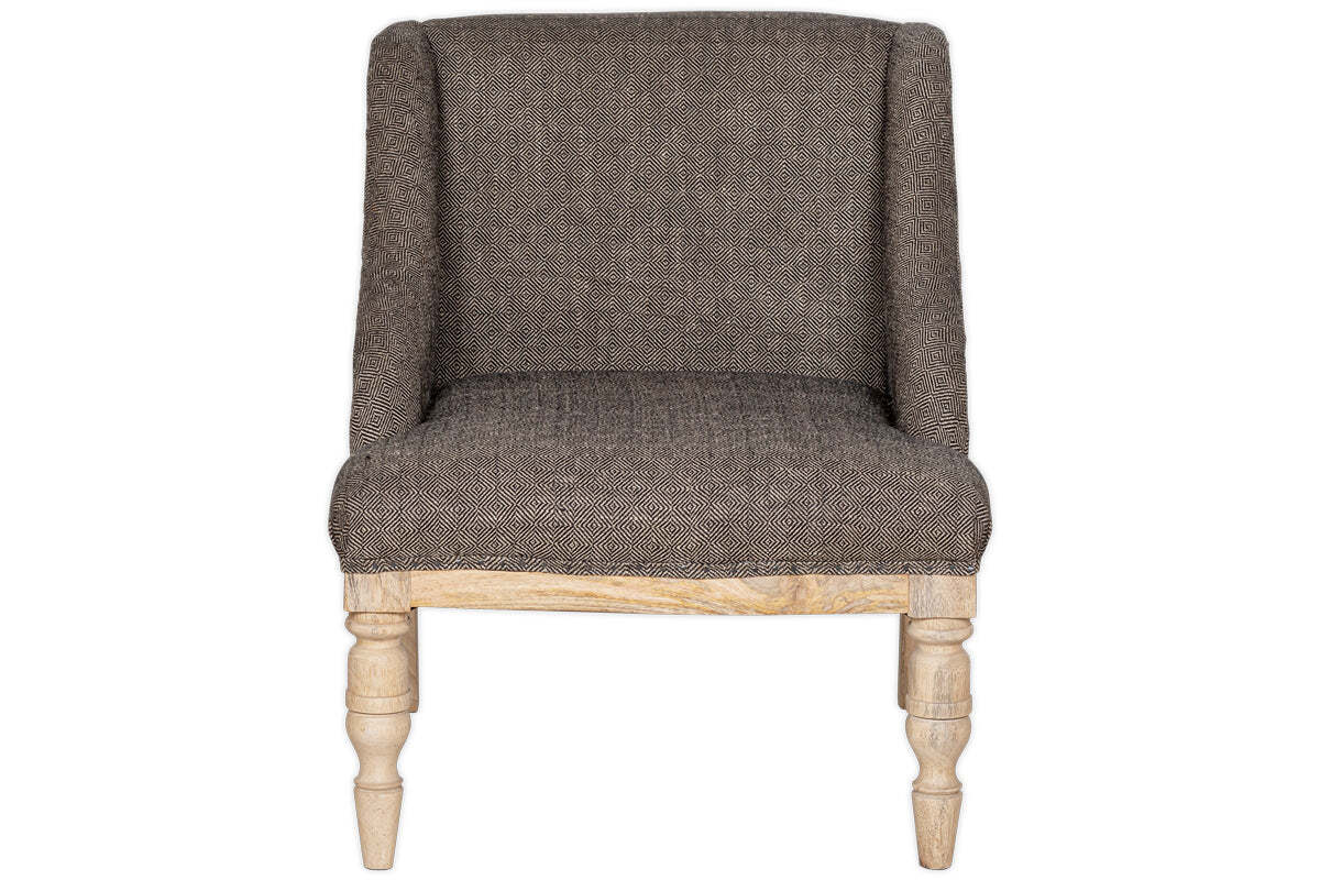 Elbu Deconstructed Jacquard Weave Armchair - Charcoal - Image 8