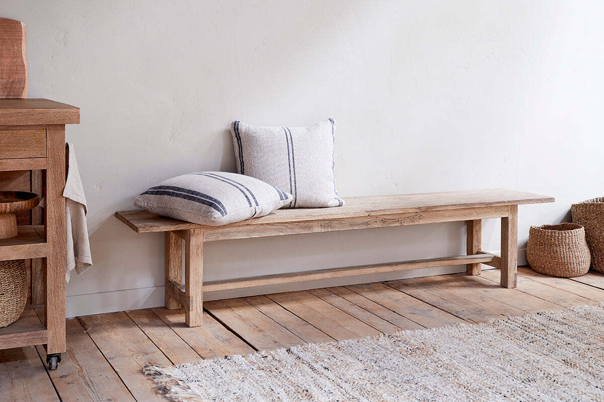 Fioni Reclaimed Wood Bench - Natural - Image 4