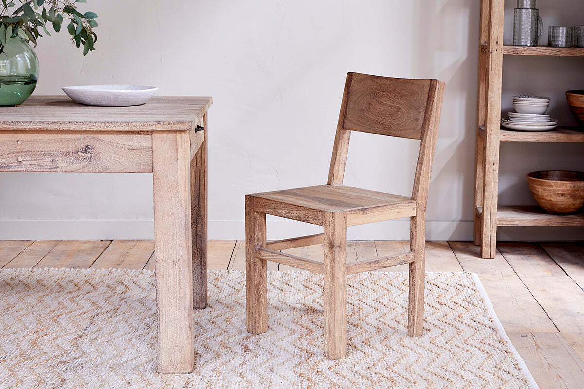 Fioni Reclaimed Wood Dining Chair - Natural - Image 2
