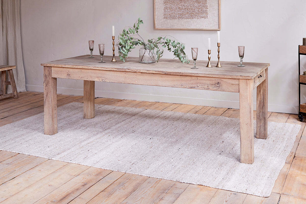 Fioni Reclaimed Wood Dining Table - Natural - Image 3