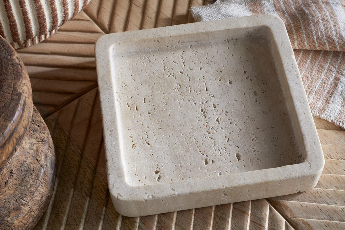 Ganda Travertine Vanity Tray - Cream - Image 7