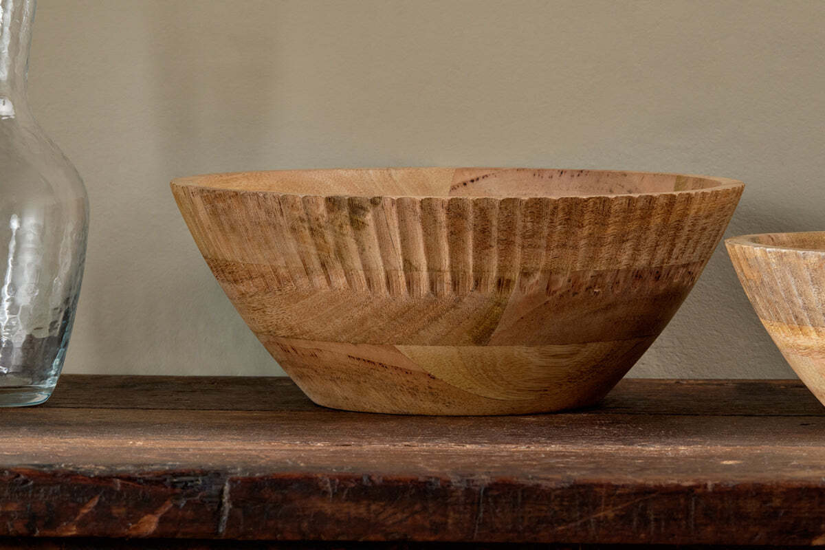 Gavivi Mango Wood Bowl - Natural - Image 4