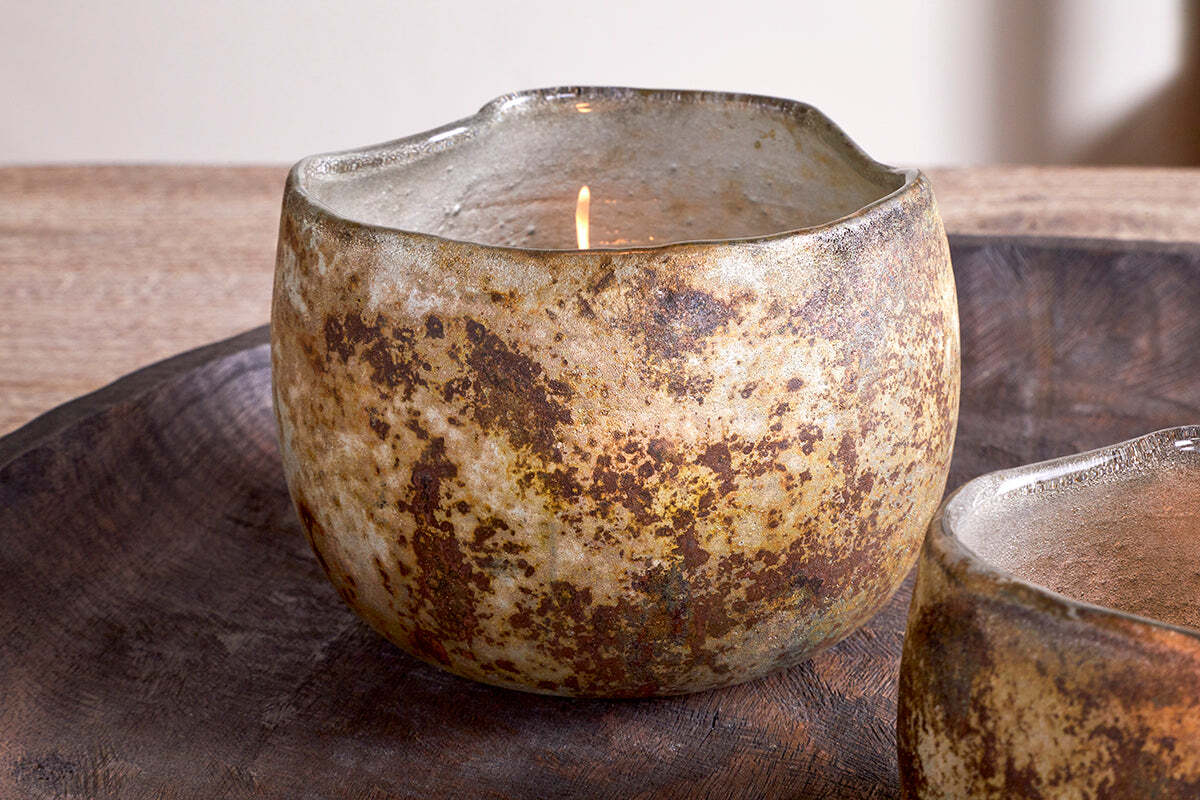 Gola Recycled Glass Tealight Holder - Antique Smoke - Image 3