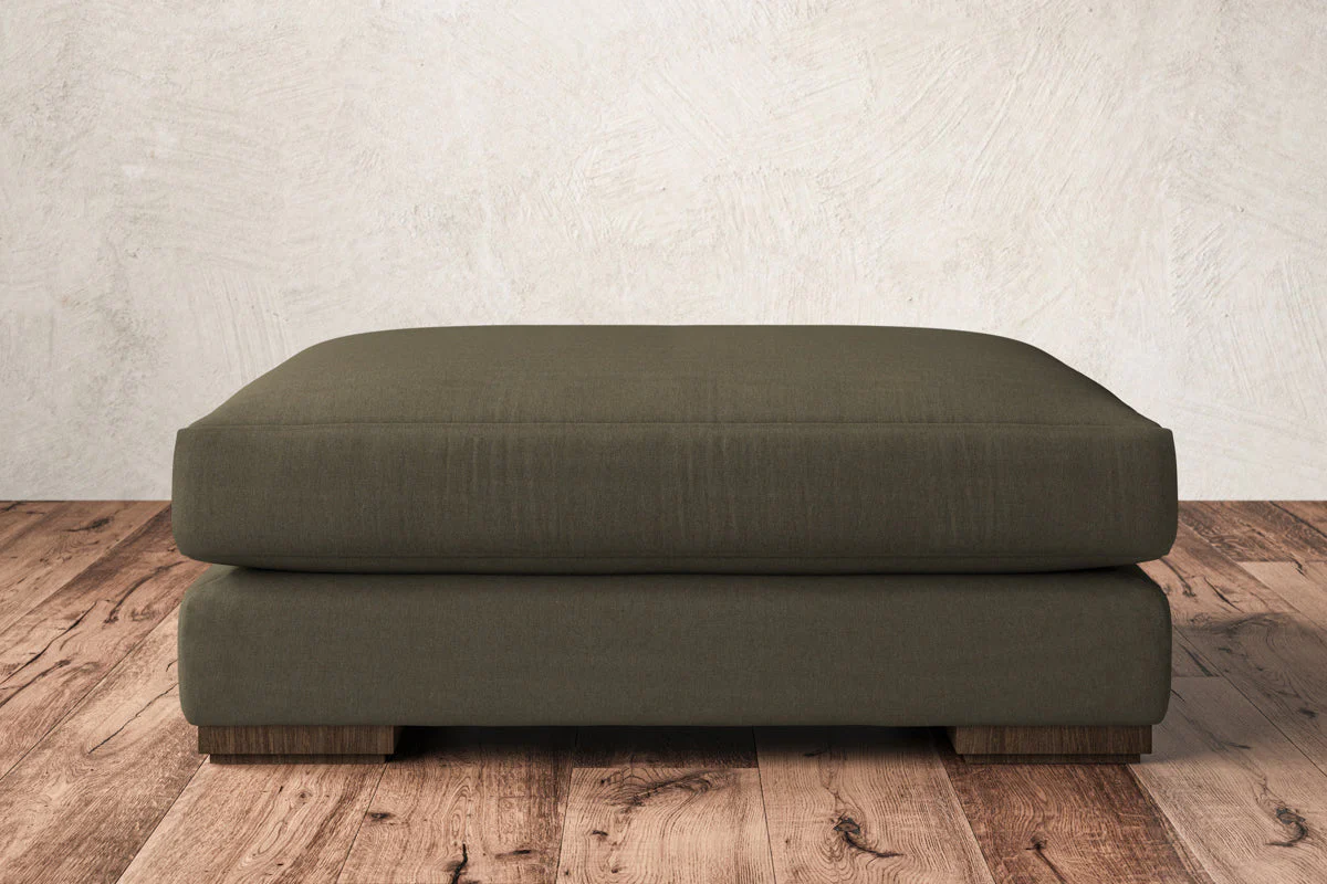 Guddu Grand Footstool - Recycled Cotton Fatigue