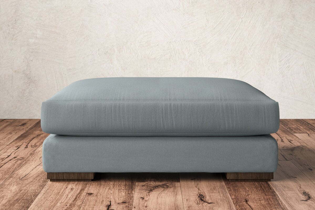 Guddu Grand Footstool - Recycled Cotton Horizon