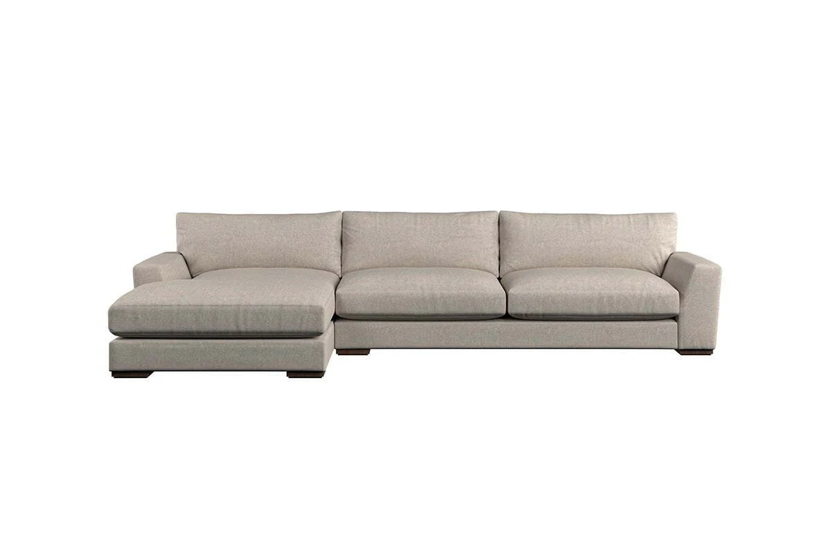 Guddu Grand Left Hand Chaise Sofa - Brera Linen Charcoal - Image 3