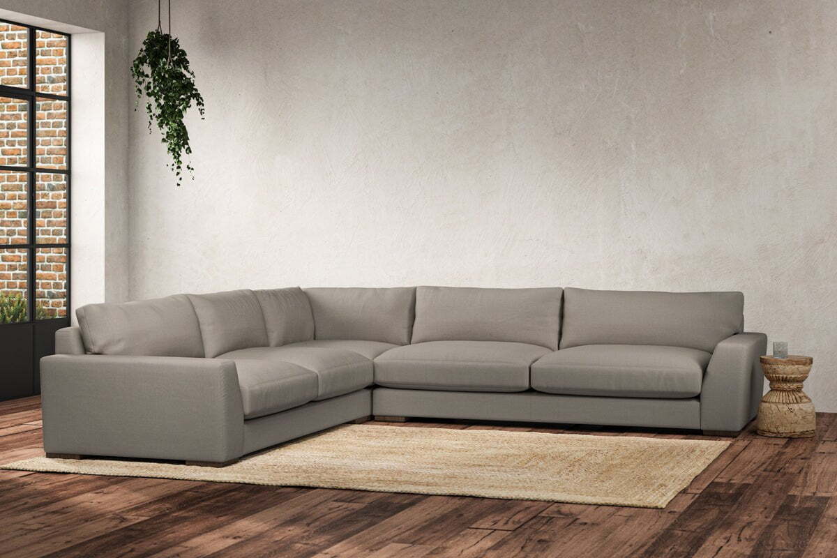 Guddu Grand Left Hand Corner Sofa - Recycled Cotton Flax - Image 2