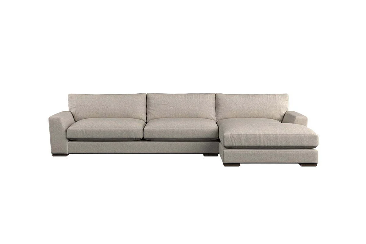 Guddu Grand Right Hand Chaise Sofa - Brera Linen Charcoal - Image 3