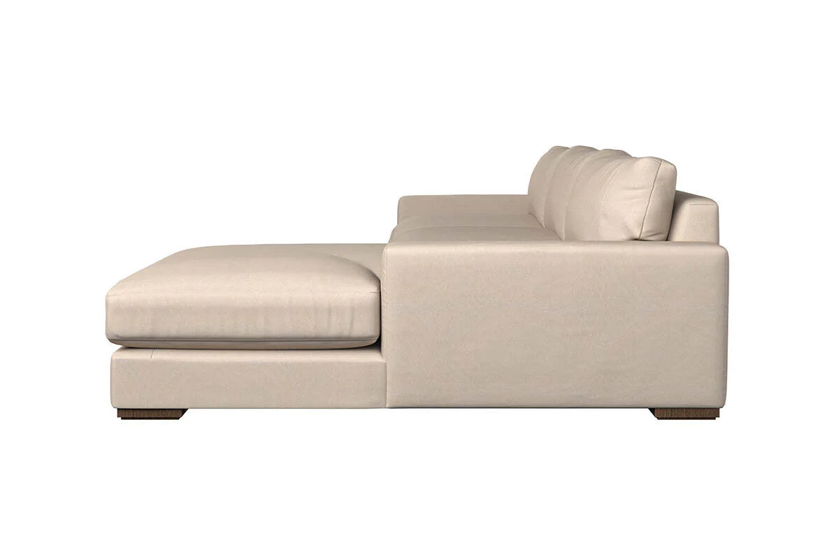 Guddu Grand Right Hand Chaise Sofa - Recycled Cotton Lavender - Image 4