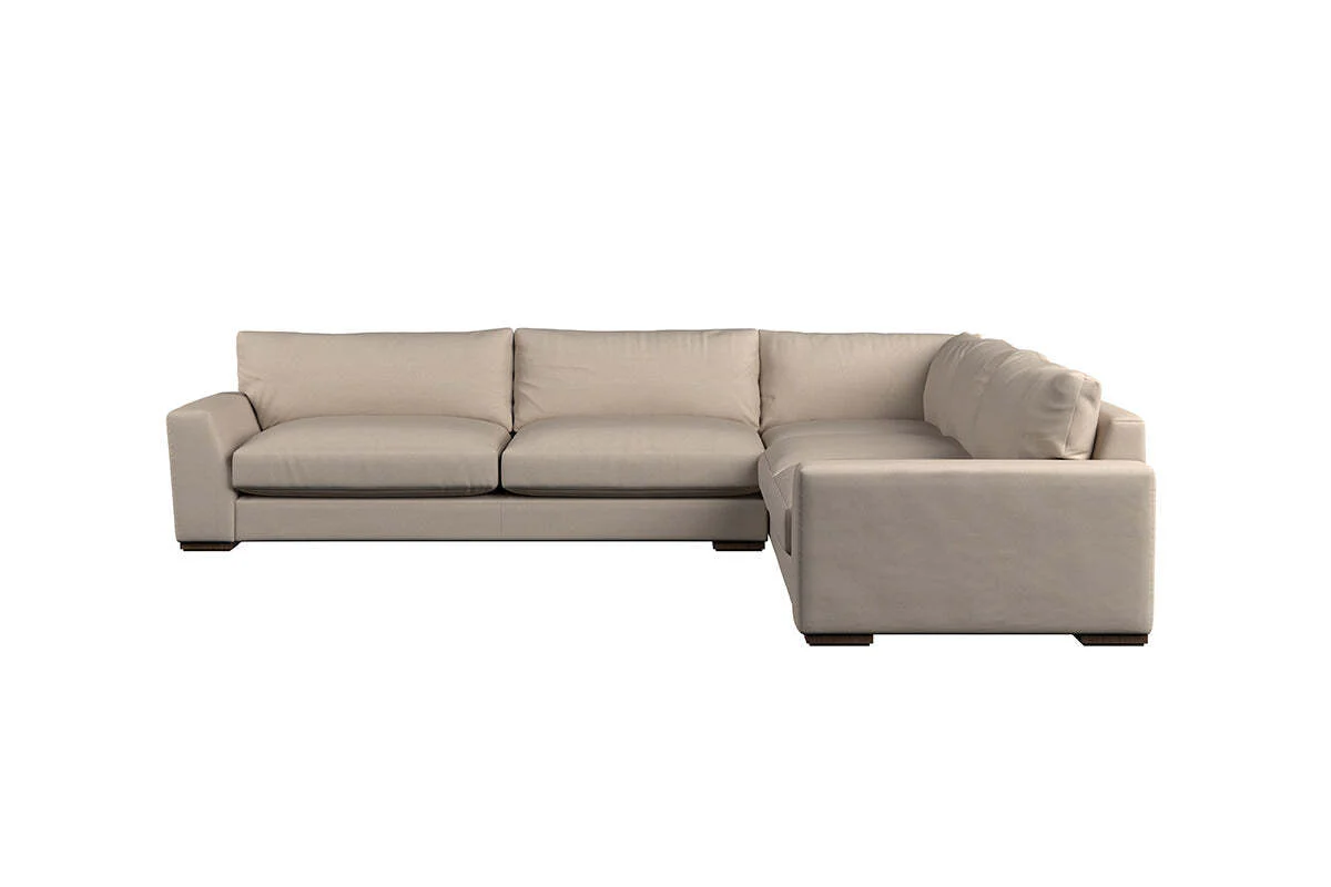 Guddu Grand Right Hand Corner Sofa - Recycled Cotton Airforce - Image 3