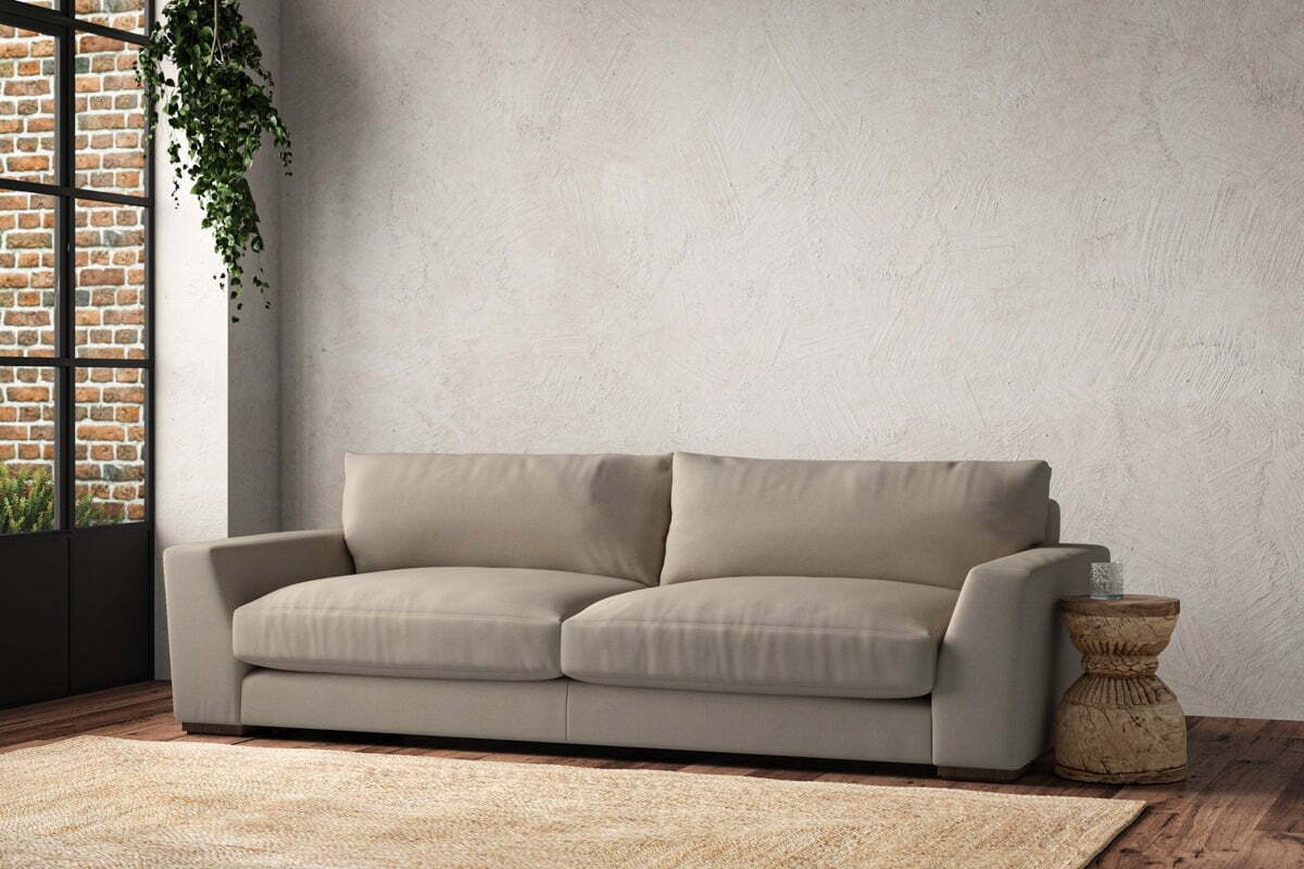 Guddu Grand Sofa - Recycled Cotton Stone - Image 2