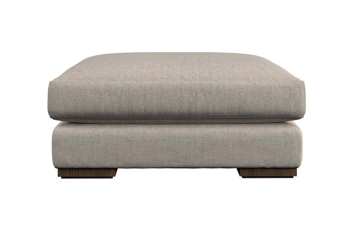Guddu Large Footstool - Brera Linen Espresso - Image 5