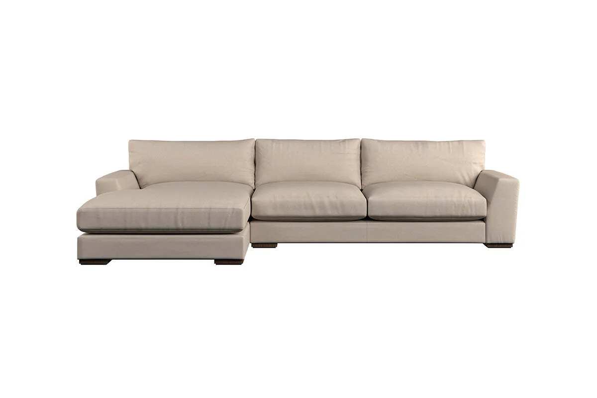 Guddu Large Left Hand Chaise Sofa - Recycled Cotton Horizon - Image 3