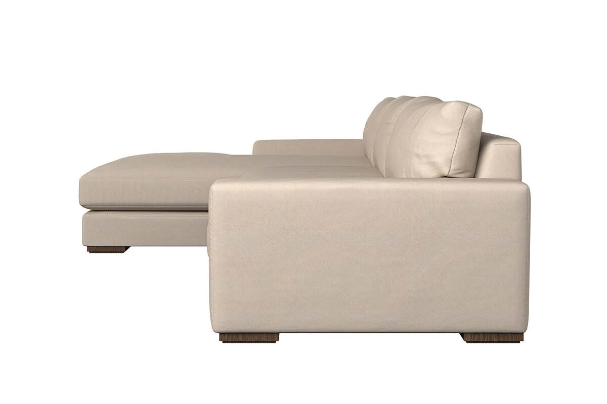 Guddu Large Left Hand Chaise Sofa - Recycled Cotton Mocha - Image 4