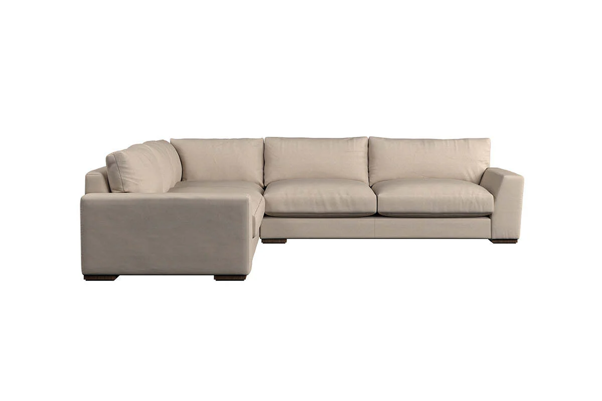 Guddu Large Left Hand Corner Sofa - Recycled Cotton Navy - Image 3