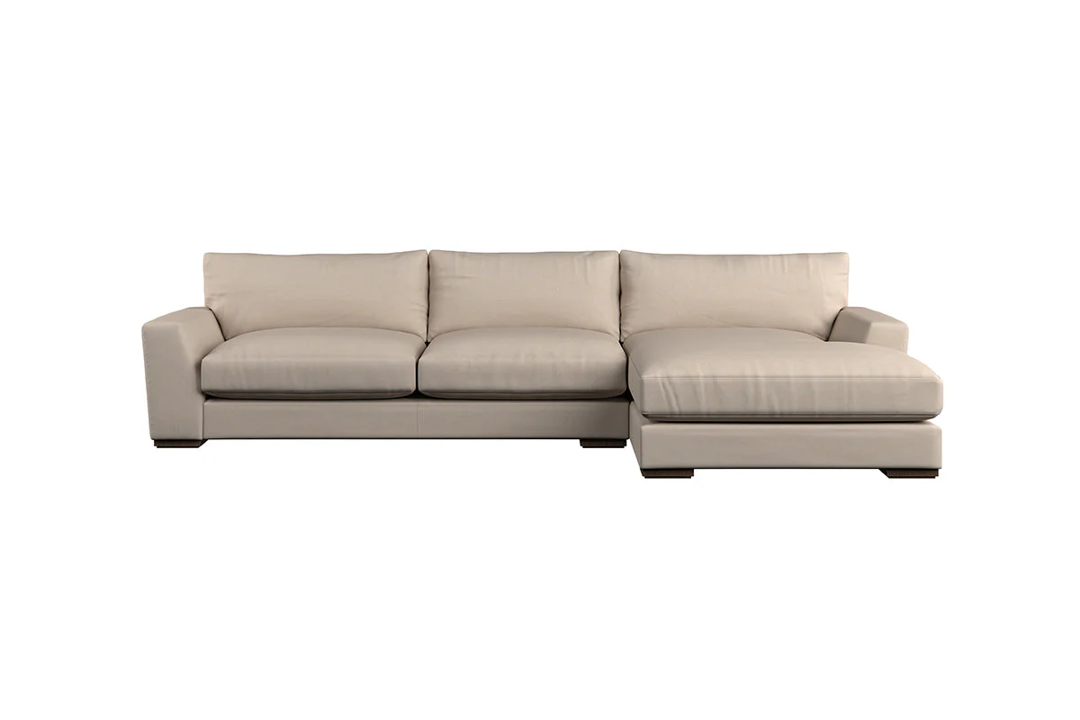 Guddu Large Right Hand Chaise Sofa - Recycled Cotton Flax - Image 3