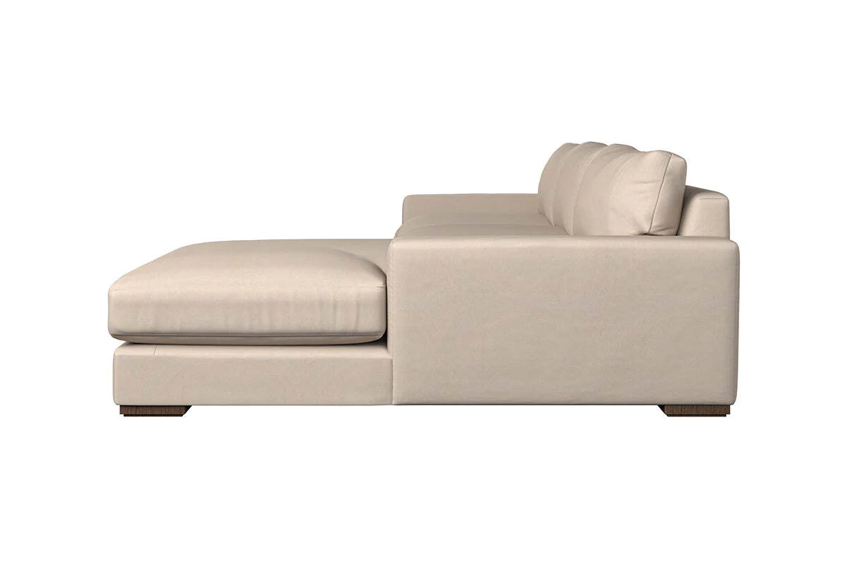 Guddu Large Right Hand Chaise Sofa - Recycled Cotton Mocha - Image 4