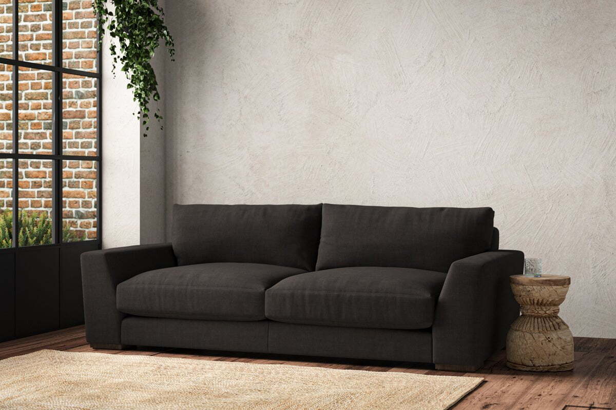 Guddu Large Sofa - Brera Linen Espresso - Image 2