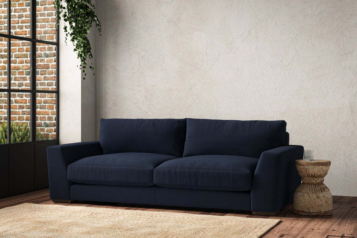 Guddu Large Sofa - Brera Linen Indigo - Image 2