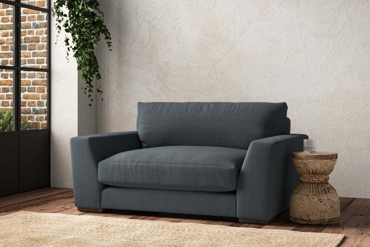 Guddu Love Seat - Brera Linen Dusk - Image 2
