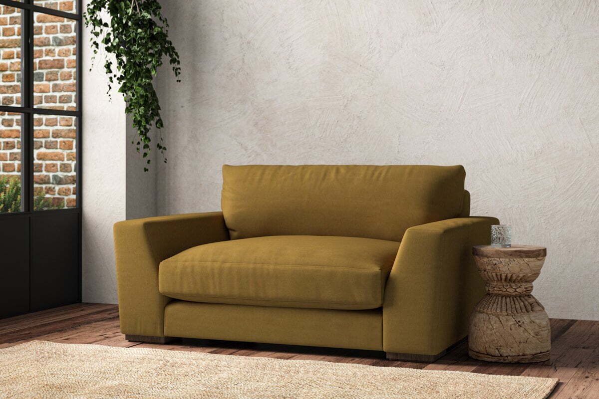 Guddu Love Seat - Recycled Cotton Ochre - Image 2