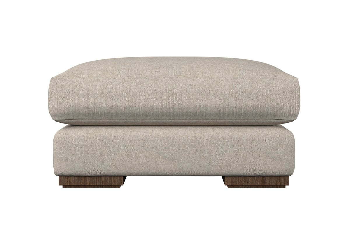 Guddu Medium Footstool - Brera Linen Charcoal - Image 3
